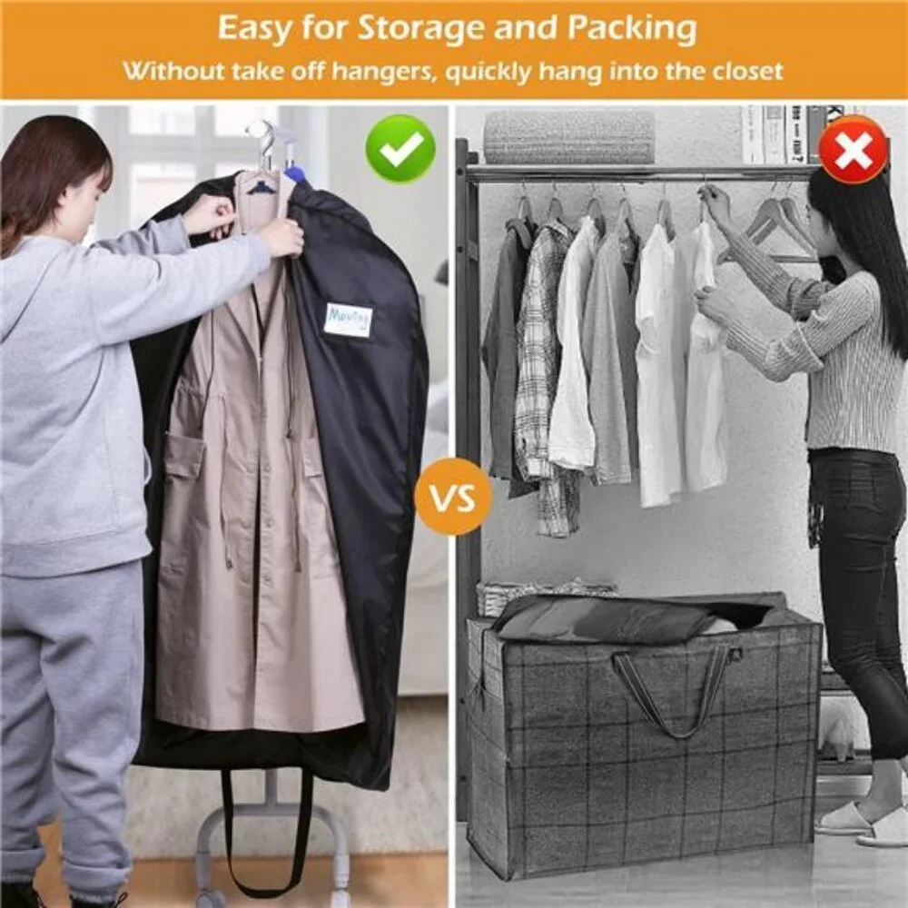 Garment Bags for Travel Large Capacity Hanging Clothes Suit Covers Waterproof 2